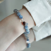 OZ Himalaya Series BU1006 Kyanite, Pearl, Blood Amber & Clear Quartz Bracelet